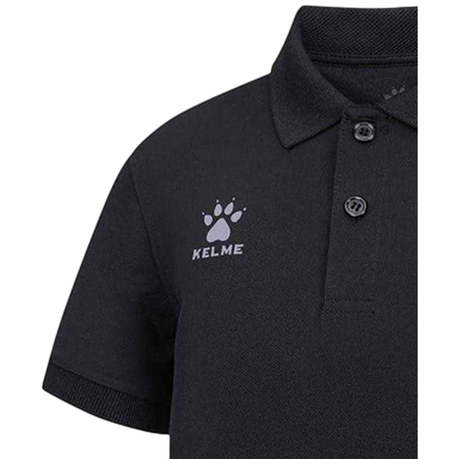Black - Side - Kelme Childrens-Kids Logo Dri-FIT Polo Shirt