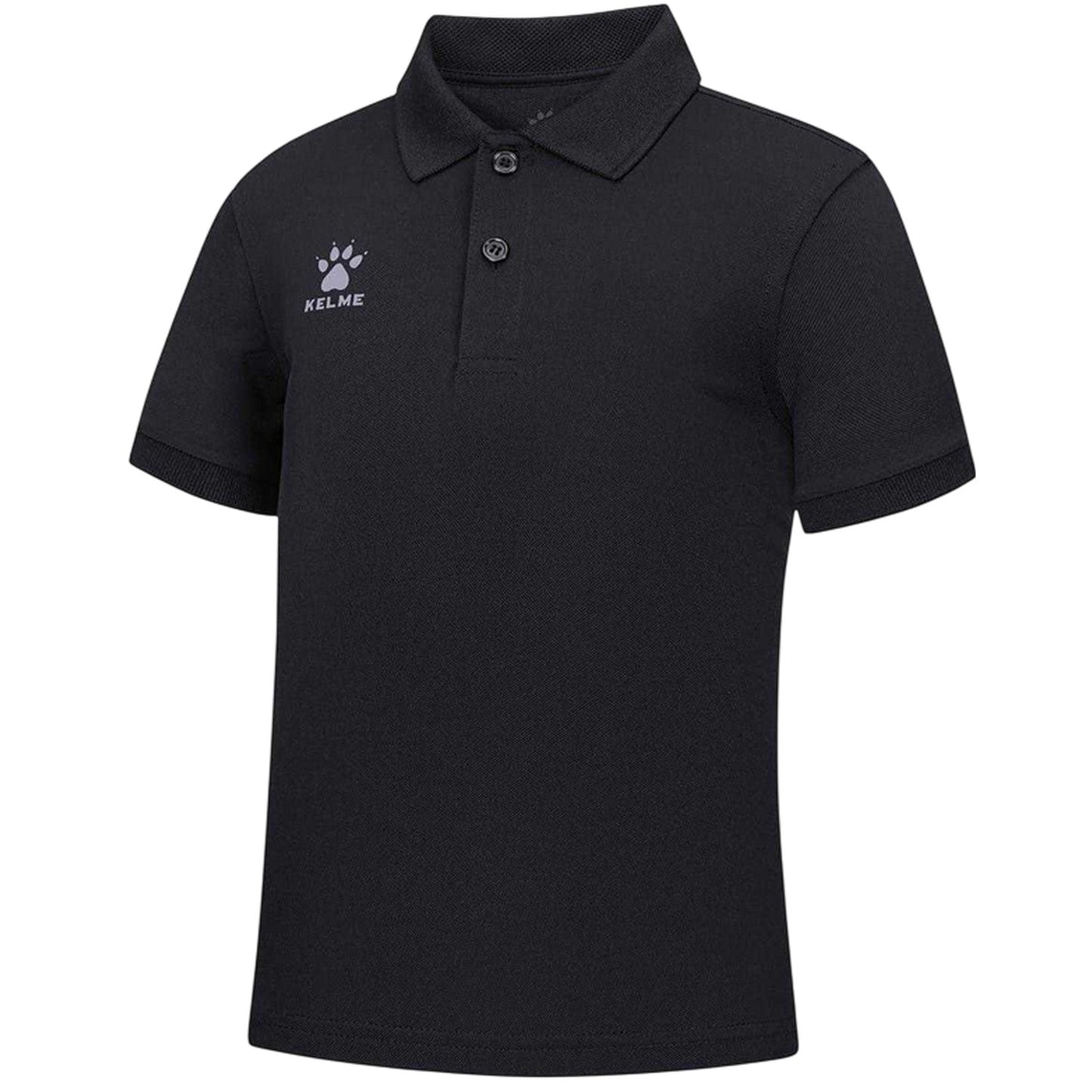 Black - Front - Kelme Childrens-Kids Logo Dri-FIT Polo Shirt