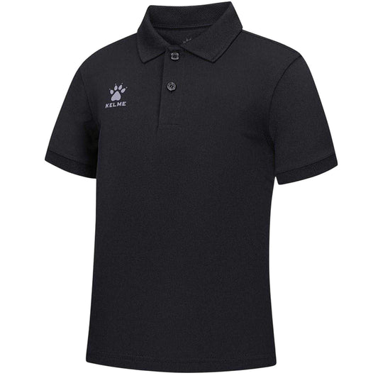 Black - Front - Kelme Childrens-Kids Logo Dri-FIT Polo Shirt