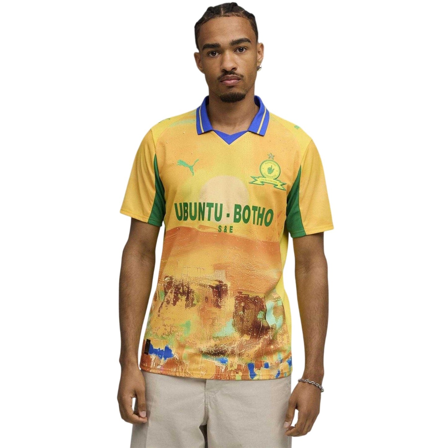 Yellow-Green - Lifestyle - Mamelodi Sundowns FC Childrens-Kids KidSuper 25-26 Puma Home Shirt