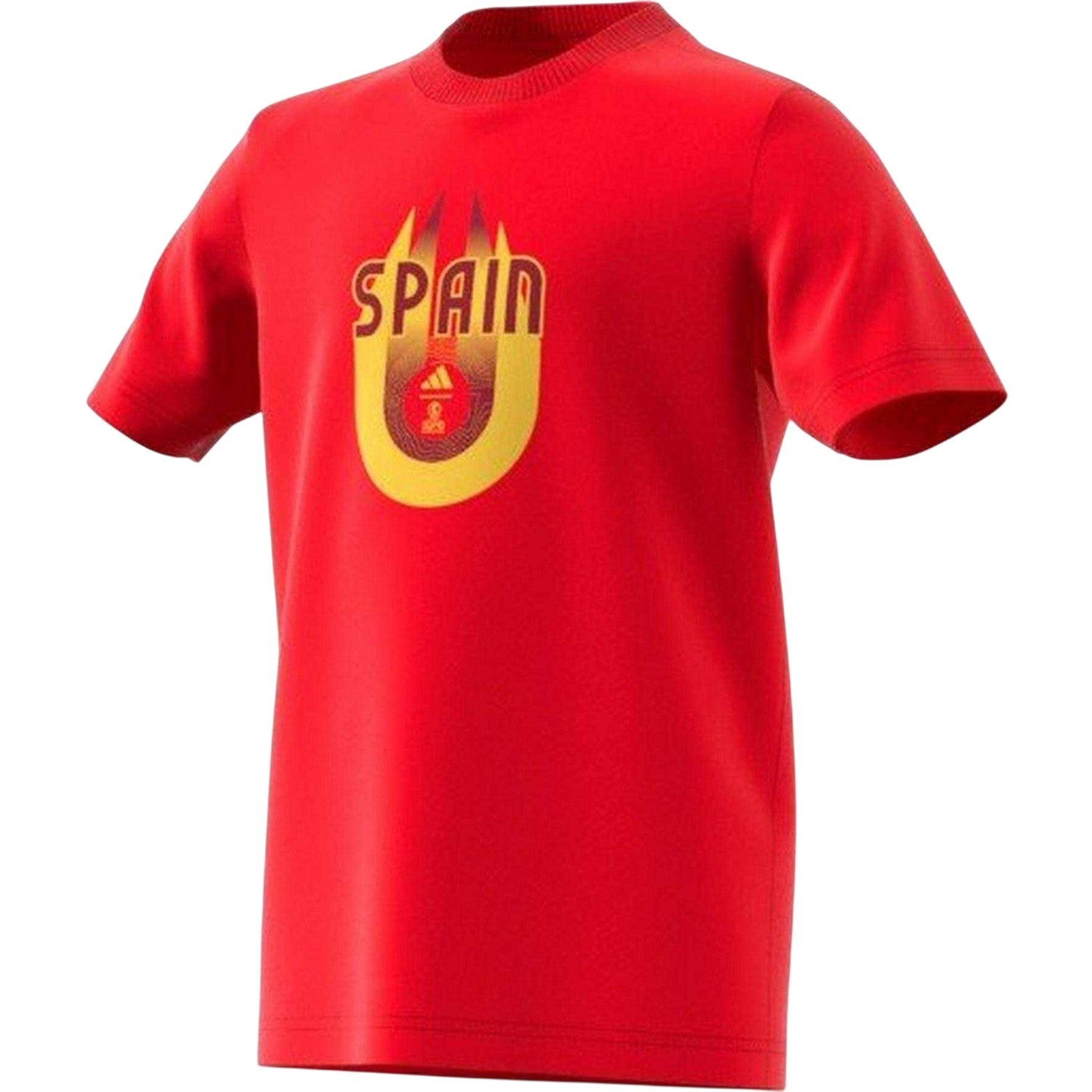 Better Scarlet - Side - Adidas Childrens-Kids Spain Graphic Print T-Shirt