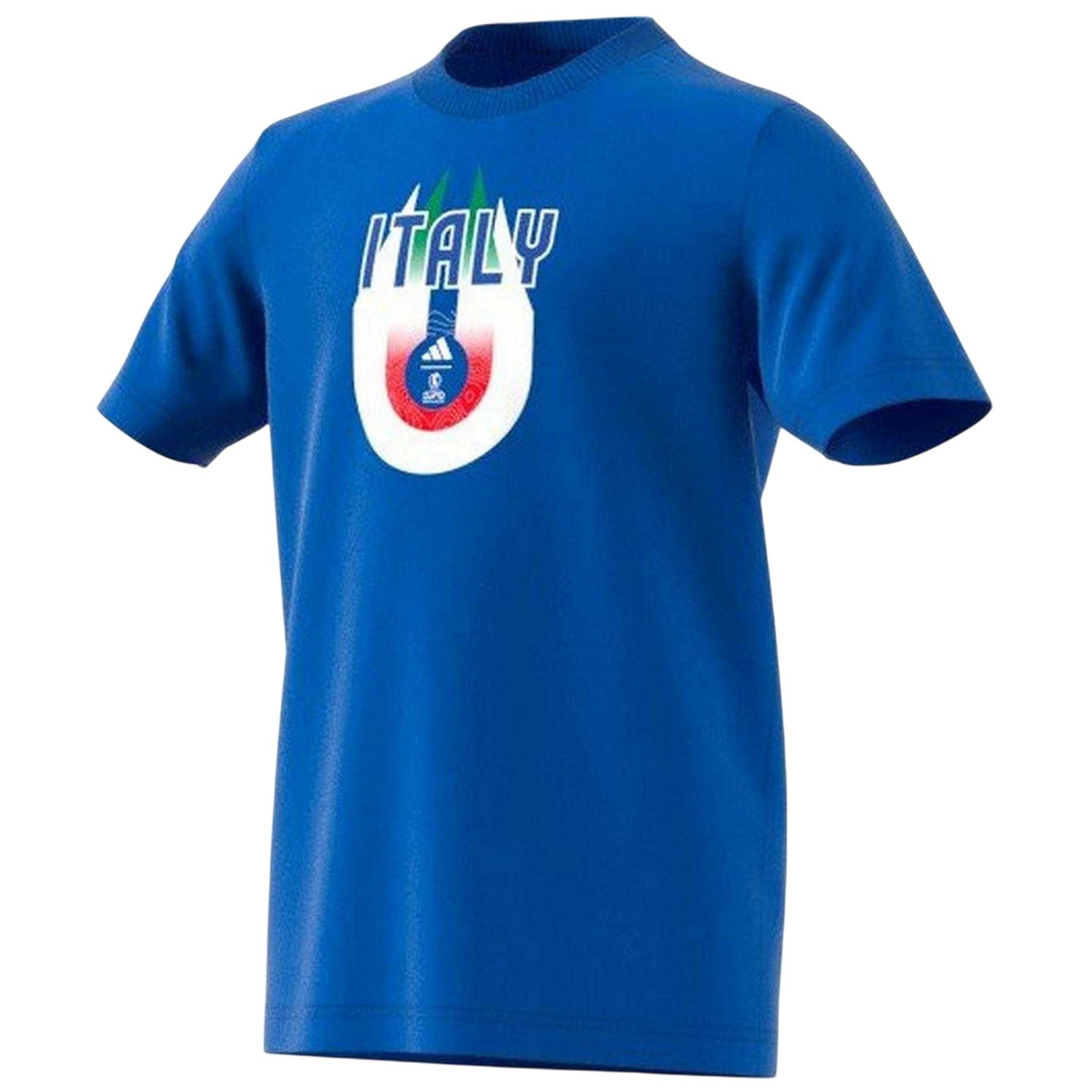 Blue - Side - Adidas Childrens-Kids Spain Graphic Print T-Shirt