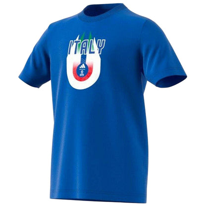 Blue - Side - Adidas Childrens-Kids Spain Graphic Print T-Shirt