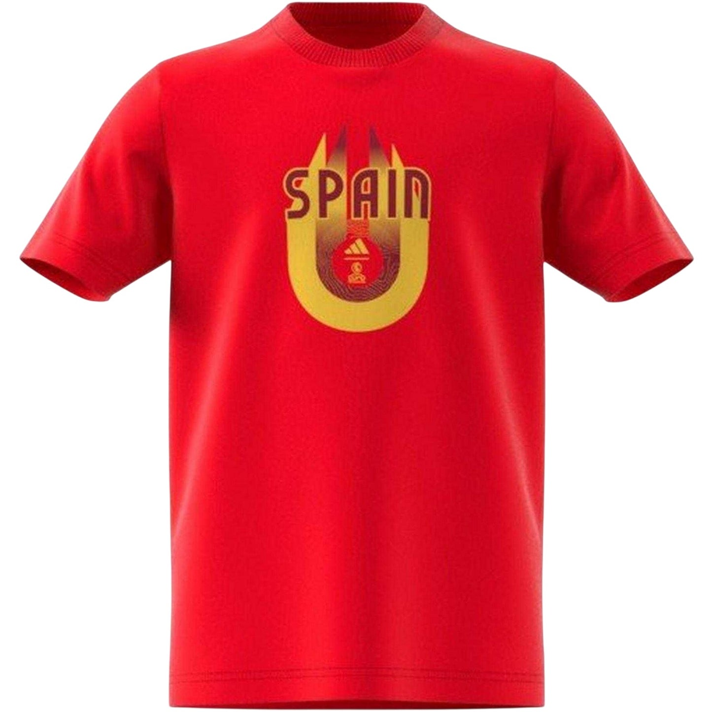 Better Scarlet - Front - Adidas Childrens-Kids Spain Graphic Print T-Shirt