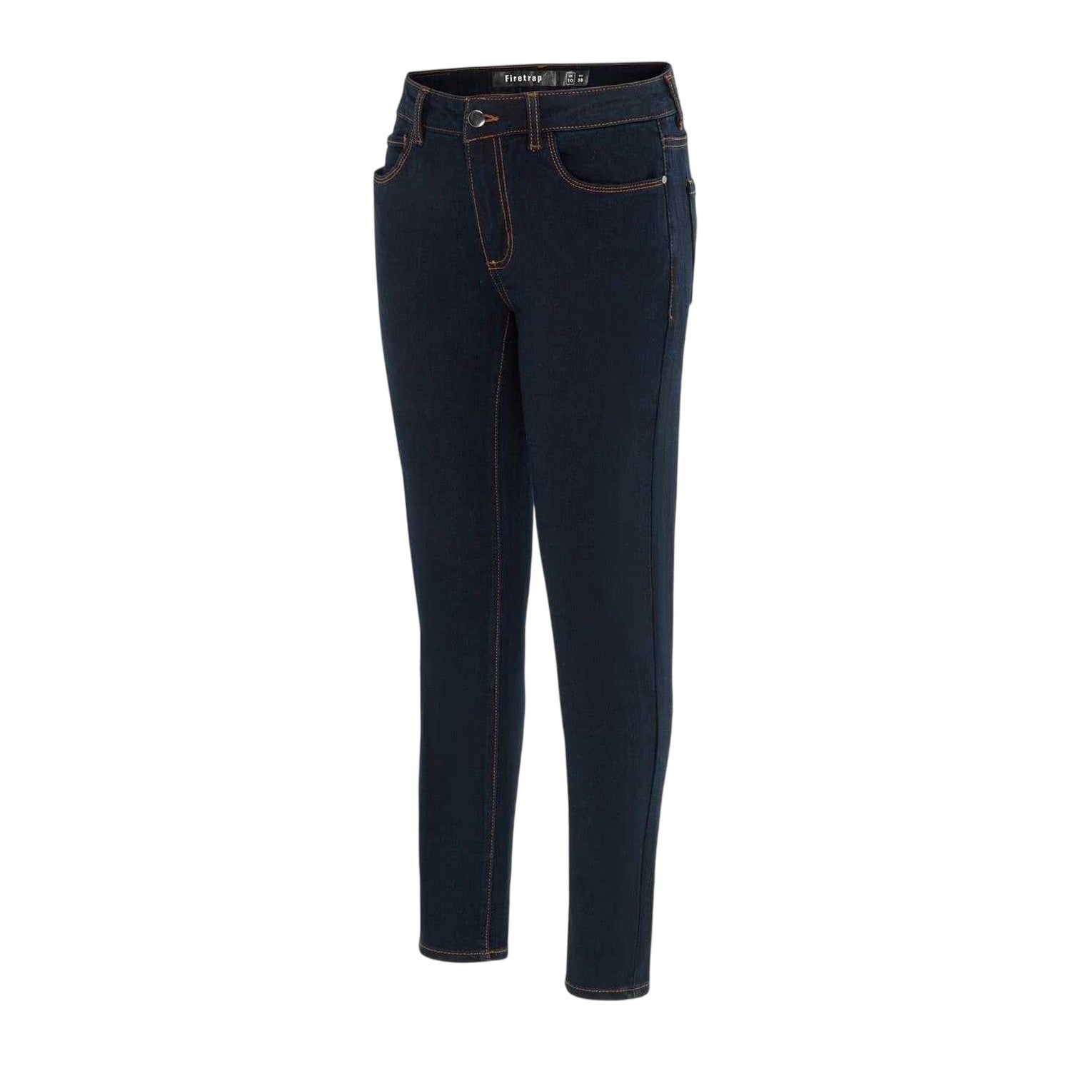 Night Blue - Side - Firetrap Womens-Ladies Mid Rise Skinny Jeans