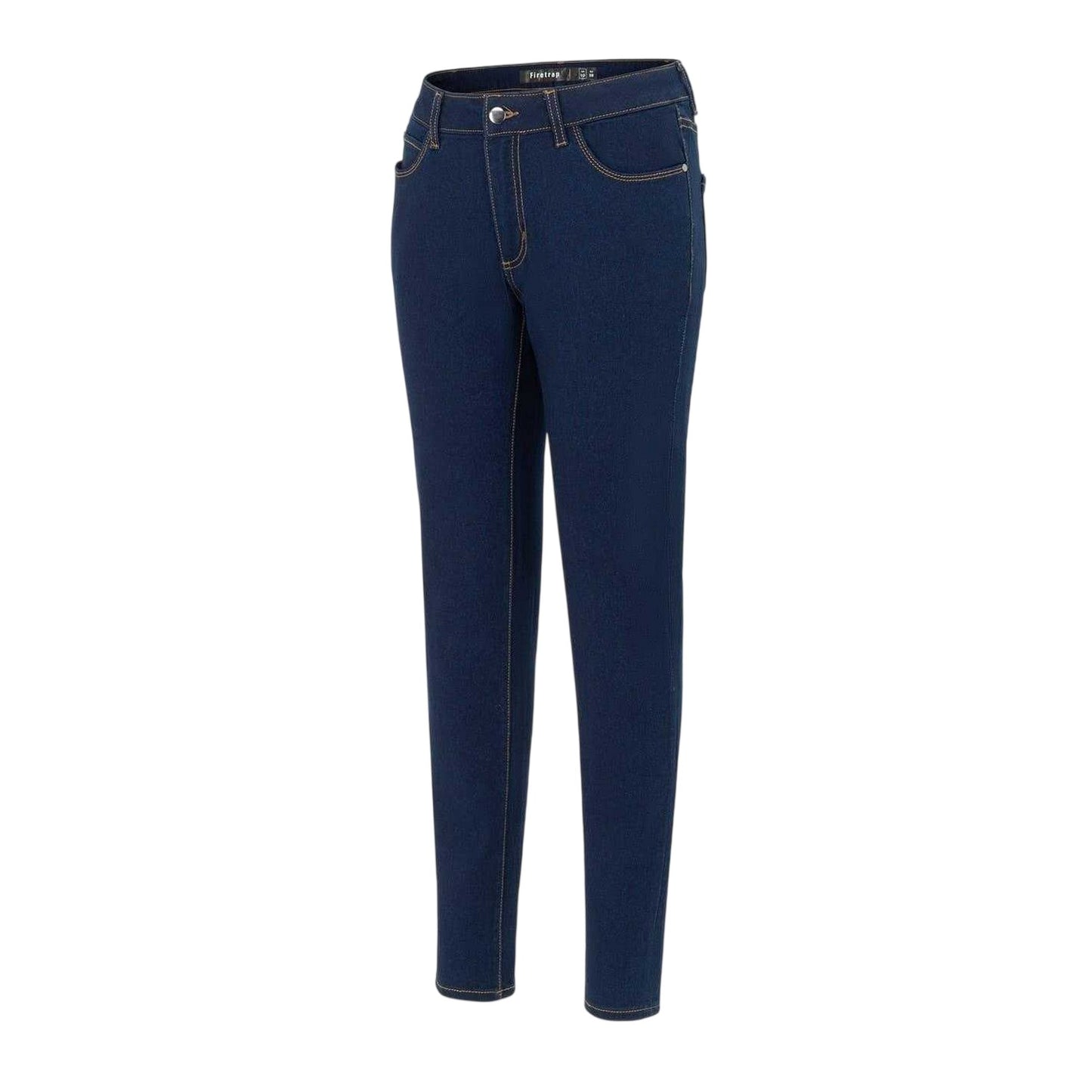 Navy - Side - Firetrap Womens-Ladies Mid Rise Skinny Jeans