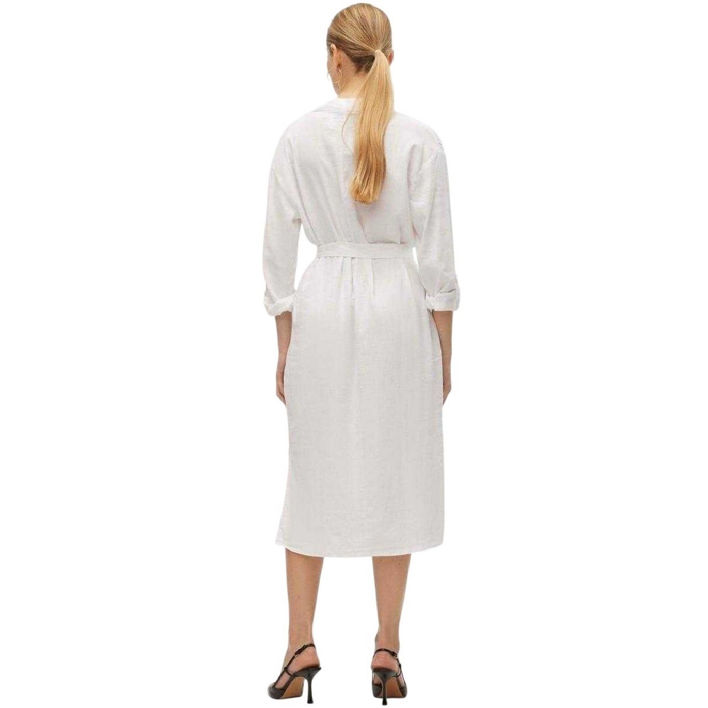 Snow White - Back - Vero Moda Womens-Ladies Linn Midi Shirt Dress