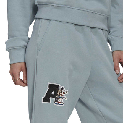 Grey - Side - Adidas Womens-Ladies Disney Mickey Mouse Joggers