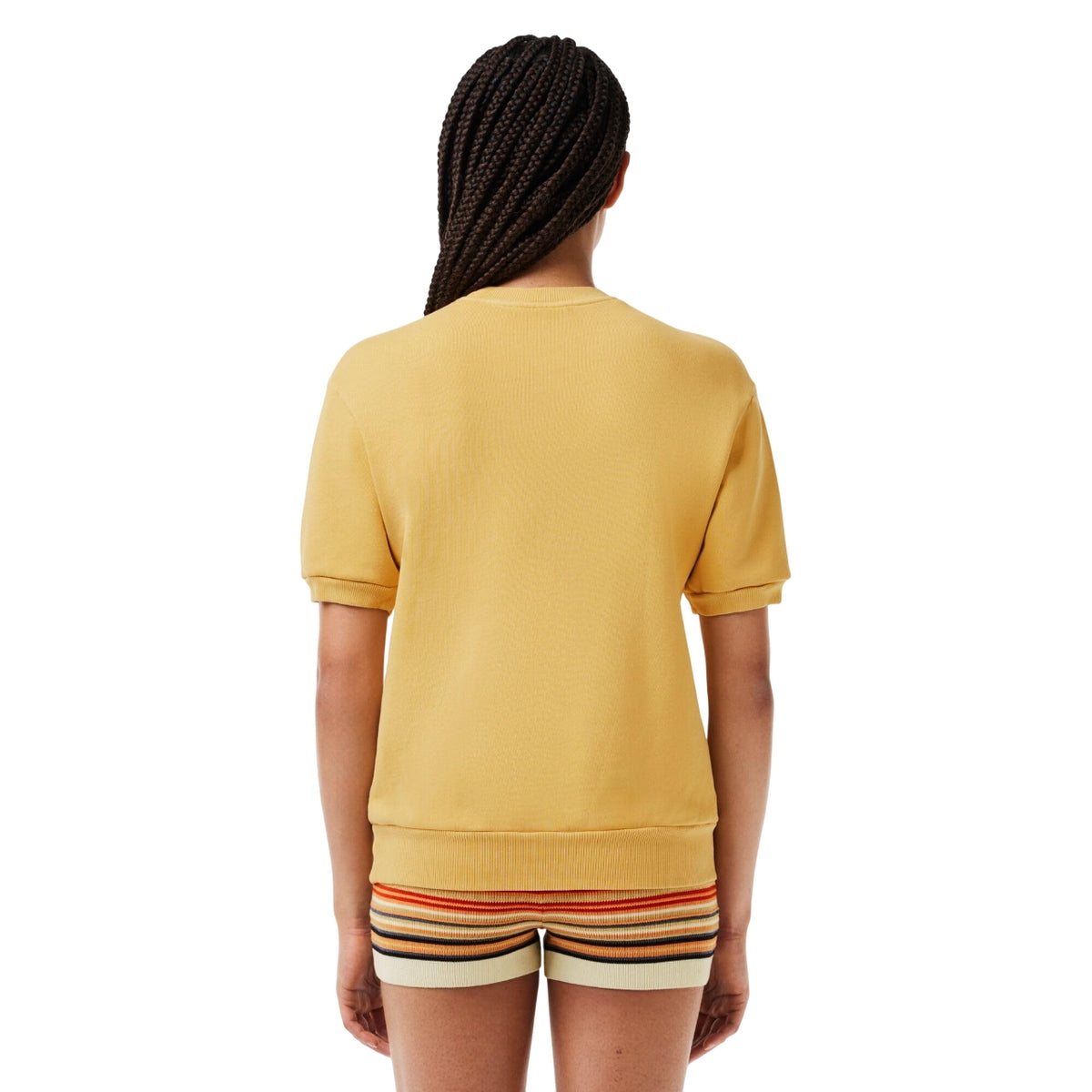 Orange - Lifestyle - Lacoste Womens-Ladies Natural Dyed Fleece T-Shirt