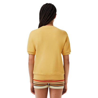 Orange - Lifestyle - Lacoste Womens-Ladies Natural Dyed Fleece T-Shirt