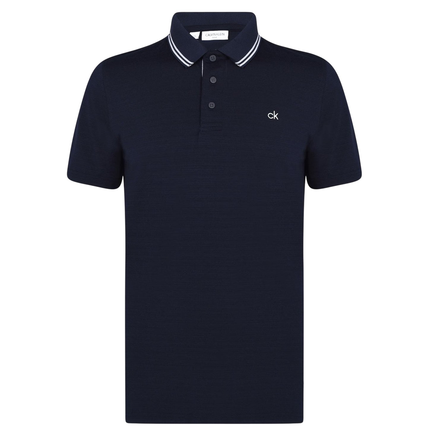 Navy Marl - Front - Calvin Klein Mens Broadway Polo Shirt