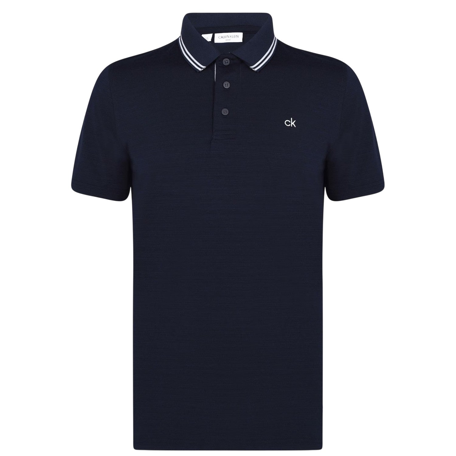 Navy Marl - Front - Calvin Klein Mens Broadway Polo Shirt