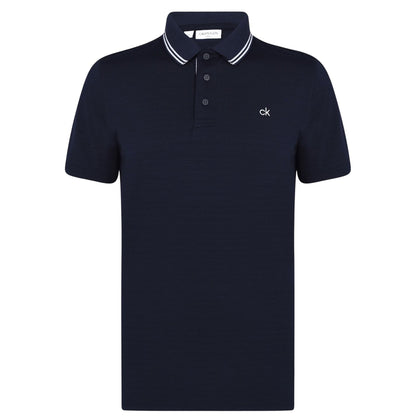 Navy Marl - Front - Calvin Klein Mens Broadway Polo Shirt