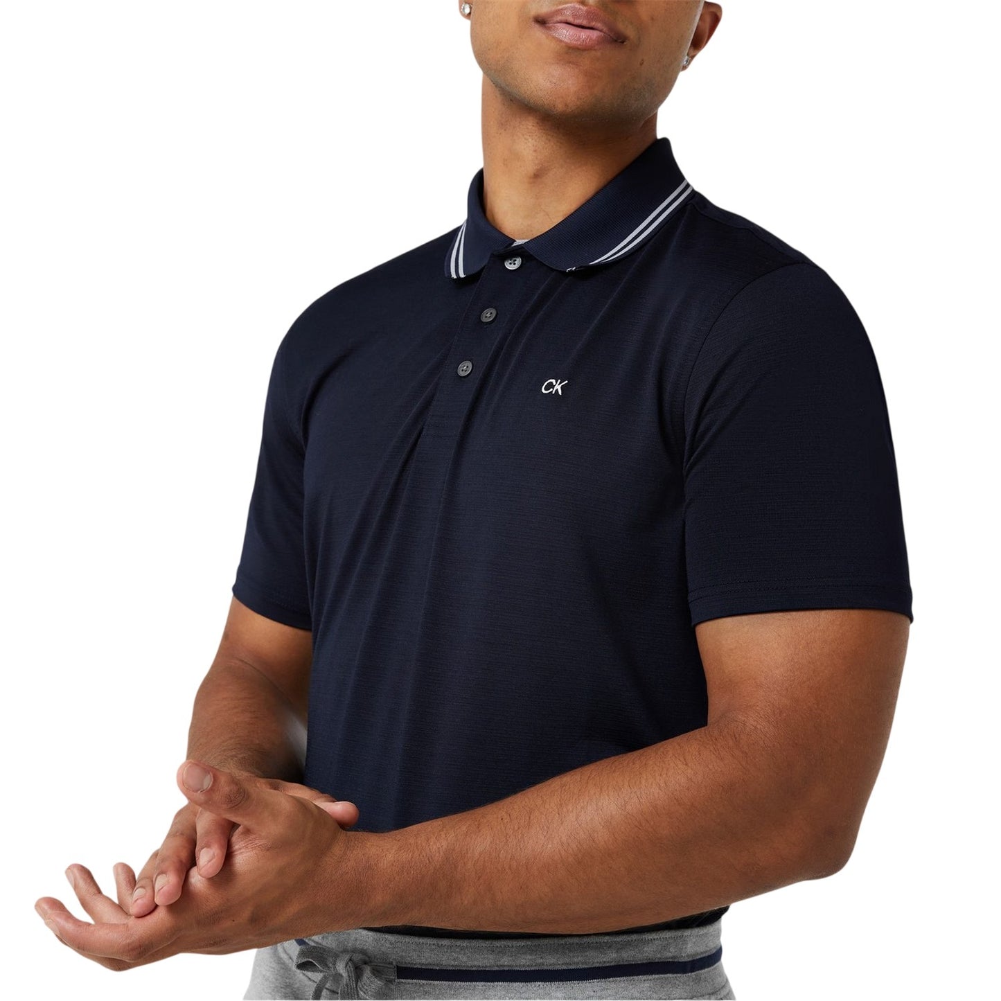 Navy Marl - Lifestyle - Calvin Klein Mens Broadway Polo Shirt