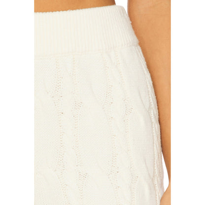 Cream - Side - 4th & Reckless Womens-Ladies Cable Knit Trousers