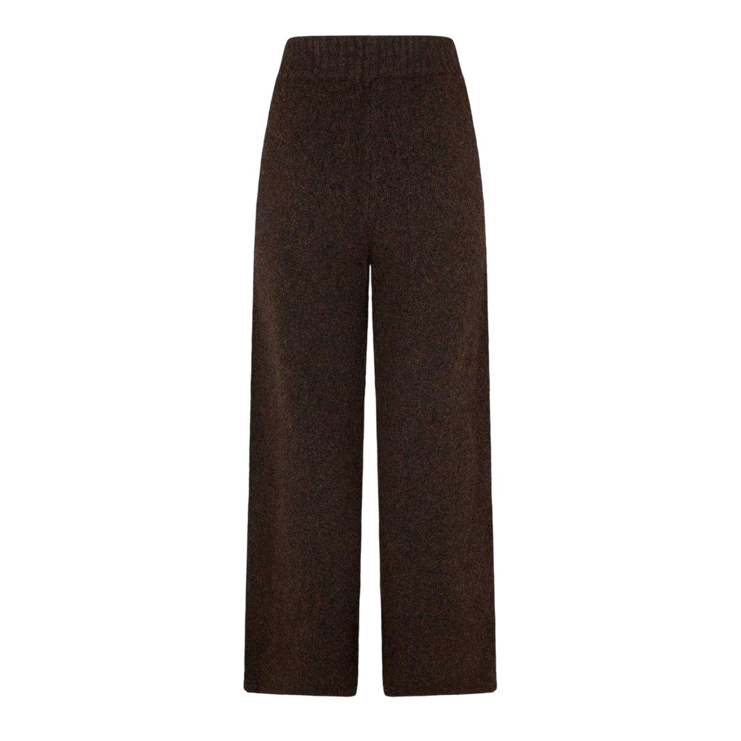 Chocolate - Back - 4th & Reckless Womens-Ladies Brady Knitted Wide Leg Trousers