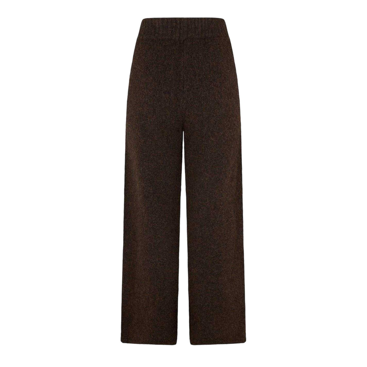 Chocolate - Back - 4th & Reckless Womens-Ladies Brady Knitted Wide Leg Trousers