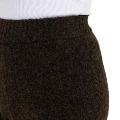 Chocolate - Side - 4th & Reckless Womens-Ladies Brady Knitted Wide Leg Trousers