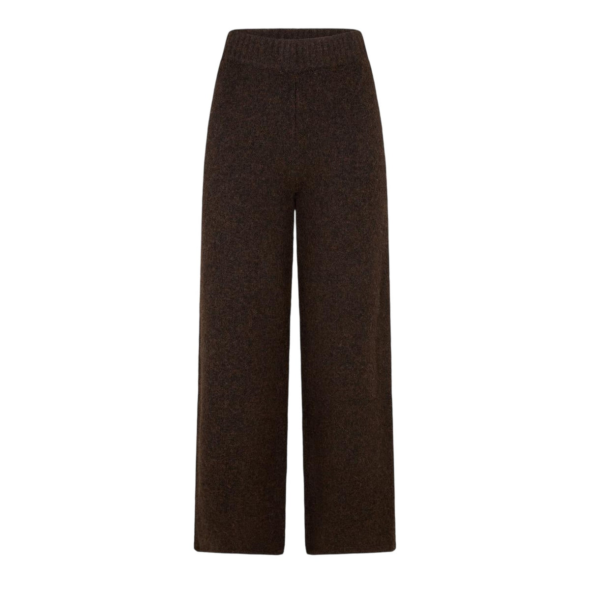Chocolate - Front - 4th & Reckless Womens-Ladies Brady Knitted Wide Leg Trousers