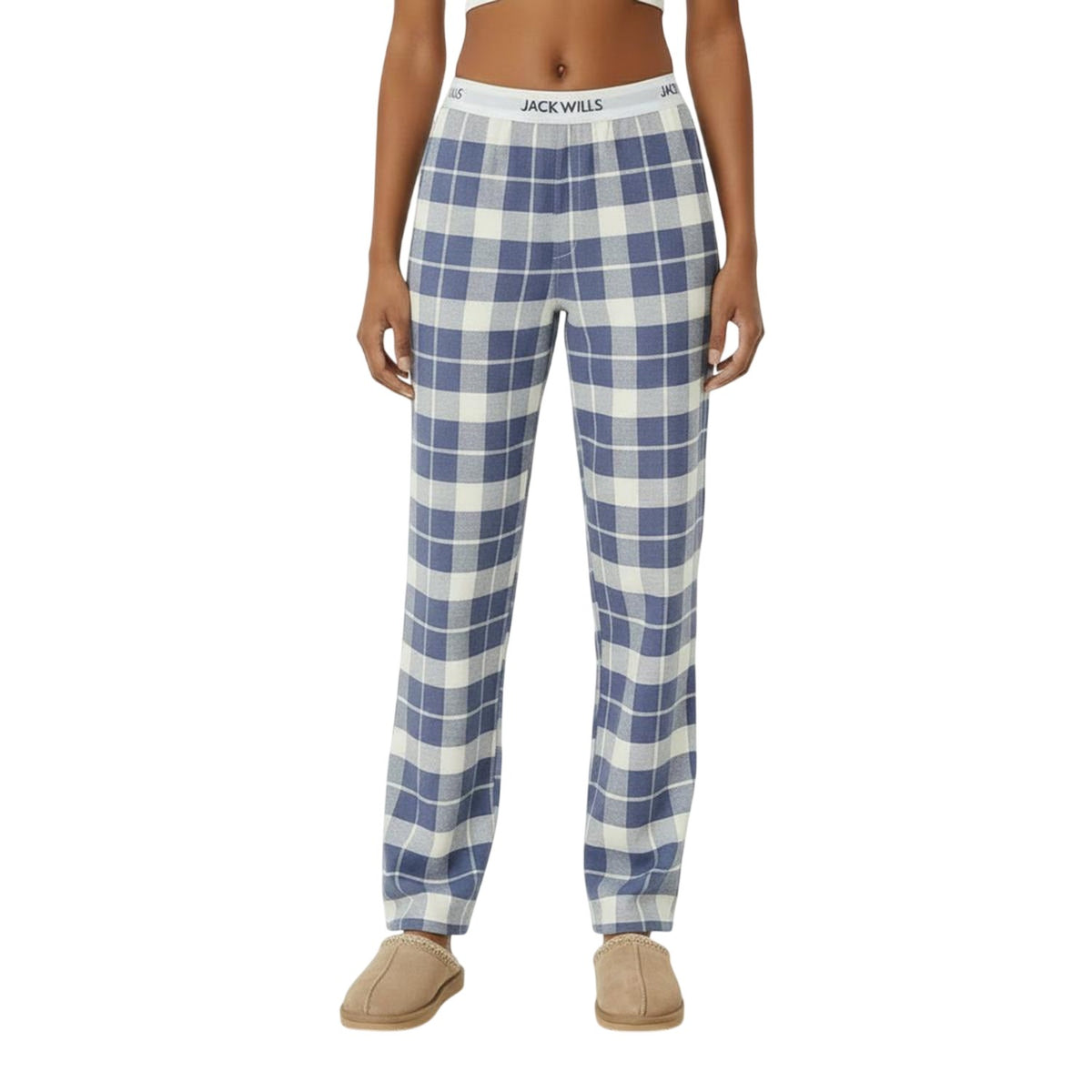 Folkstone - Side - Jack Wills Womens-Ladies Flannel Checked Pyjama Bottoms