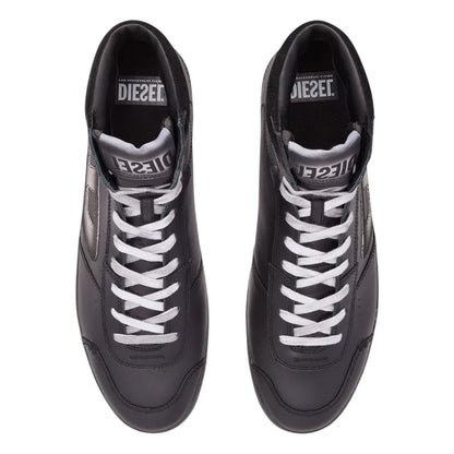 Black - Side - Diesel Mens Leroji Leather Trainers