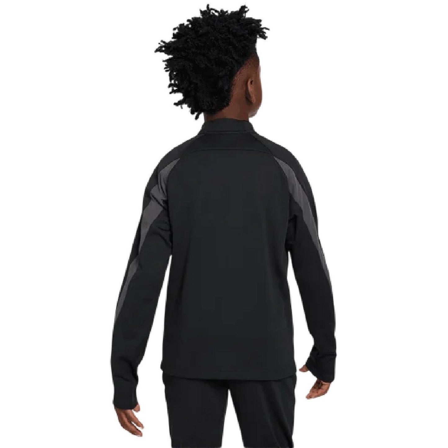 Black-Reflective - Back - Nike Childrens-Kids Swoosh Raglan Long-Sleeved Drill Top