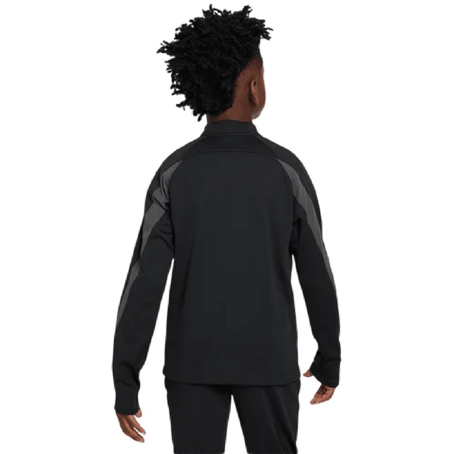 Black-Reflective - Back - Nike Childrens-Kids Swoosh Raglan Long-Sleeved Drill Top