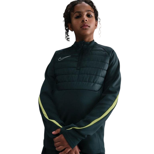 Seaweed-Lime - Front - Nike Childrens-Kids Swoosh Raglan Long-Sleeved Drill Top