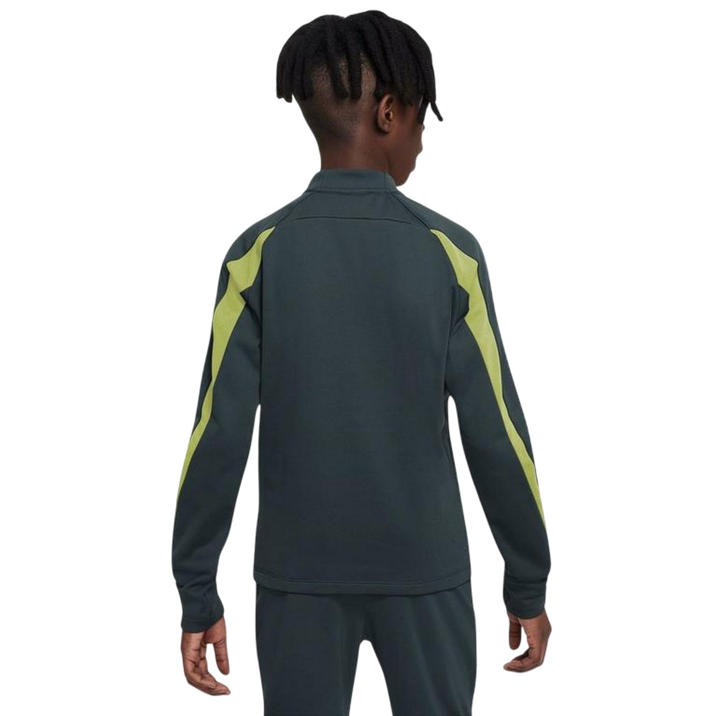 Seaweed-Lime - Back - Nike Childrens-Kids Swoosh Raglan Long-Sleeved Drill Top