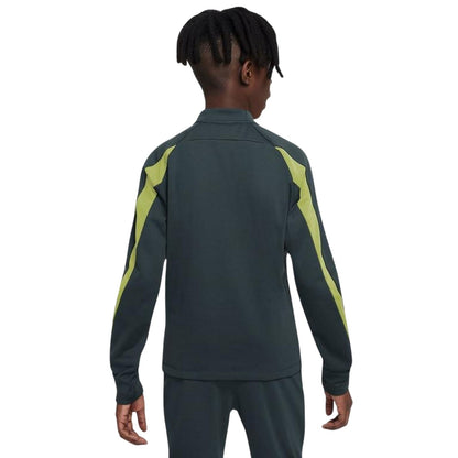 Seaweed-Lime - Back - Nike Childrens-Kids Swoosh Raglan Long-Sleeved Drill Top