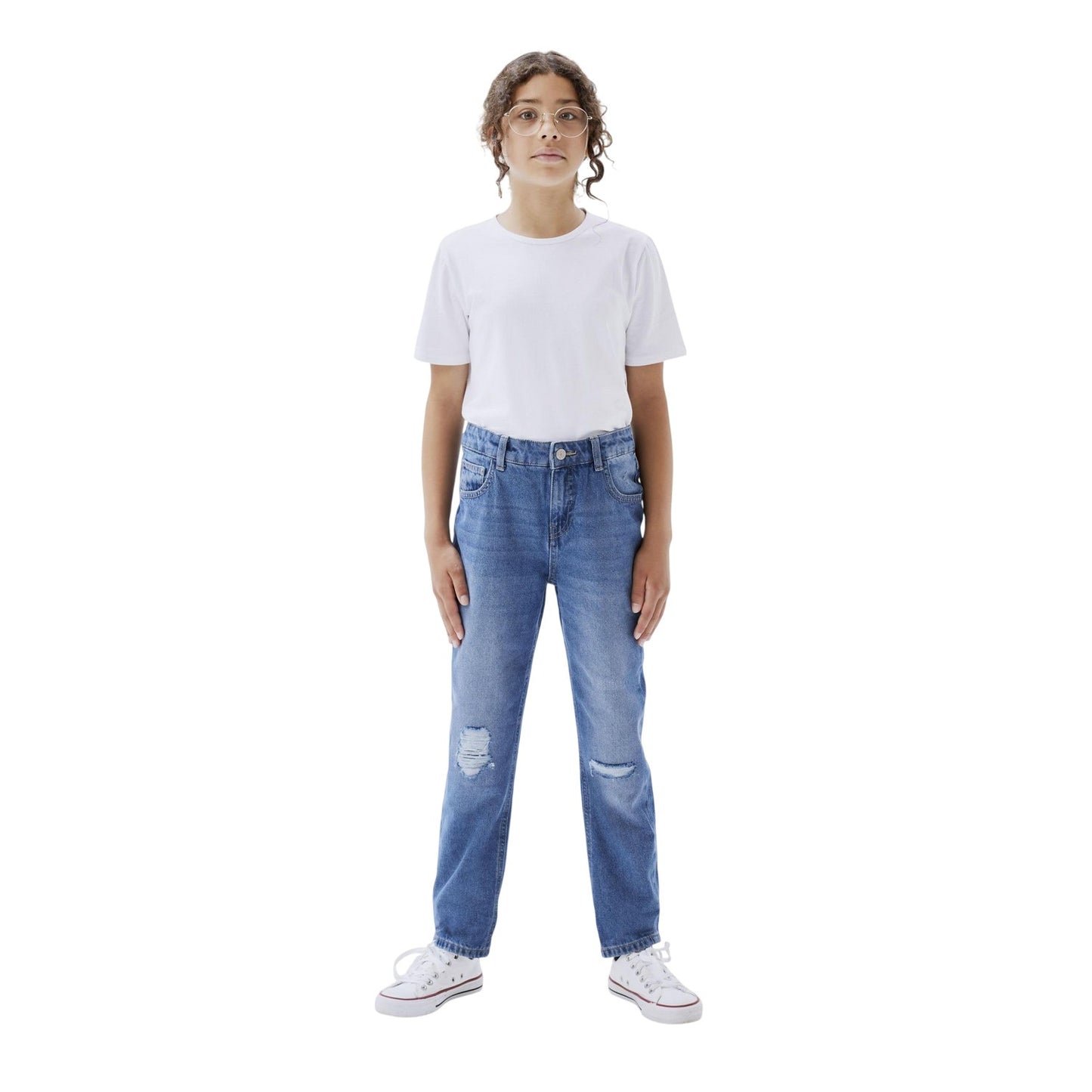 Blue - Pack Shot - Name It Girls Relaxed Mom Jeans