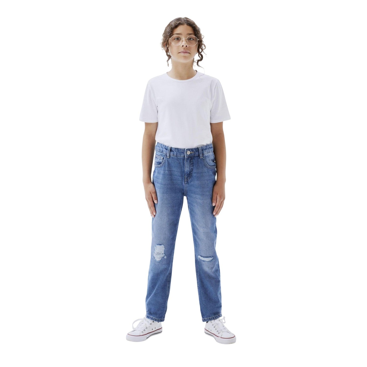 Blue - Pack Shot - Name It Girls Relaxed Mom Jeans
