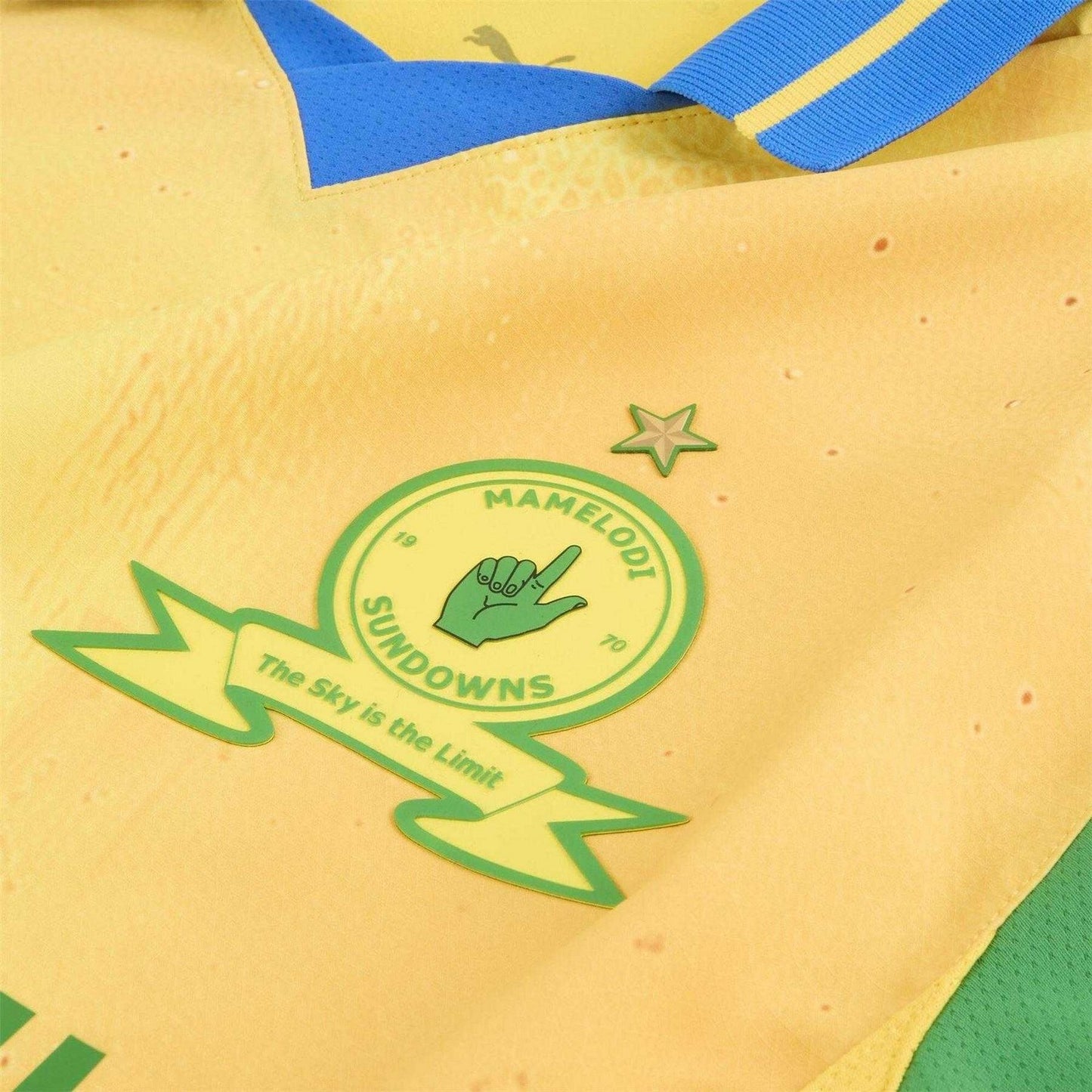 Yellow-Green - Side - Puma Mens KidsSuper Mamelodi Sundowns FC Home Shirt
