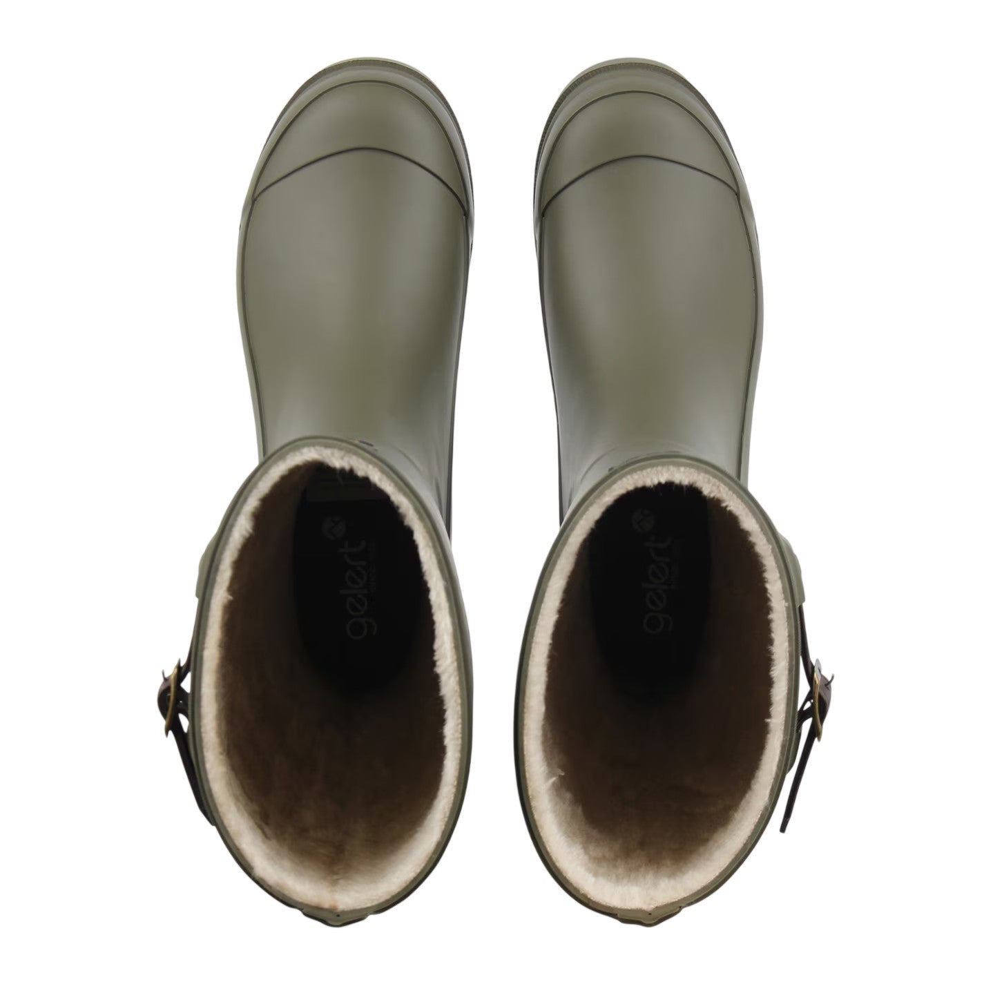 Olive - Lifestyle - Gelert Womens-Ladies Faux Fur Lined Wellington Boots