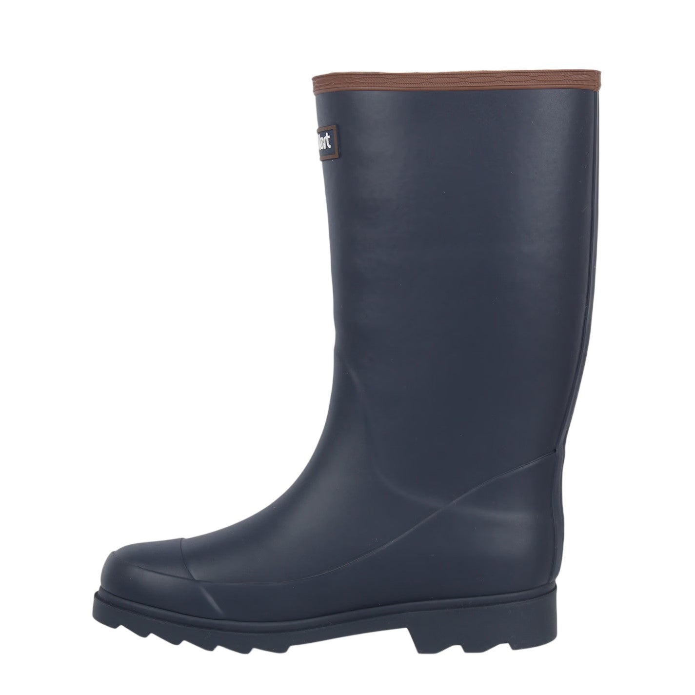 Navy - Side - Gelert Womens-Ladies Faux Fur Lined Wellington Boots