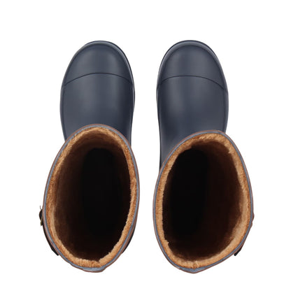 Navy - Lifestyle - Gelert Womens-Ladies Faux Fur Lined Wellington Boots