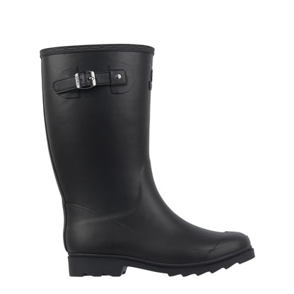Black - Front - Gelert Womens-Ladies Faux Fur Lined Wellington Boots