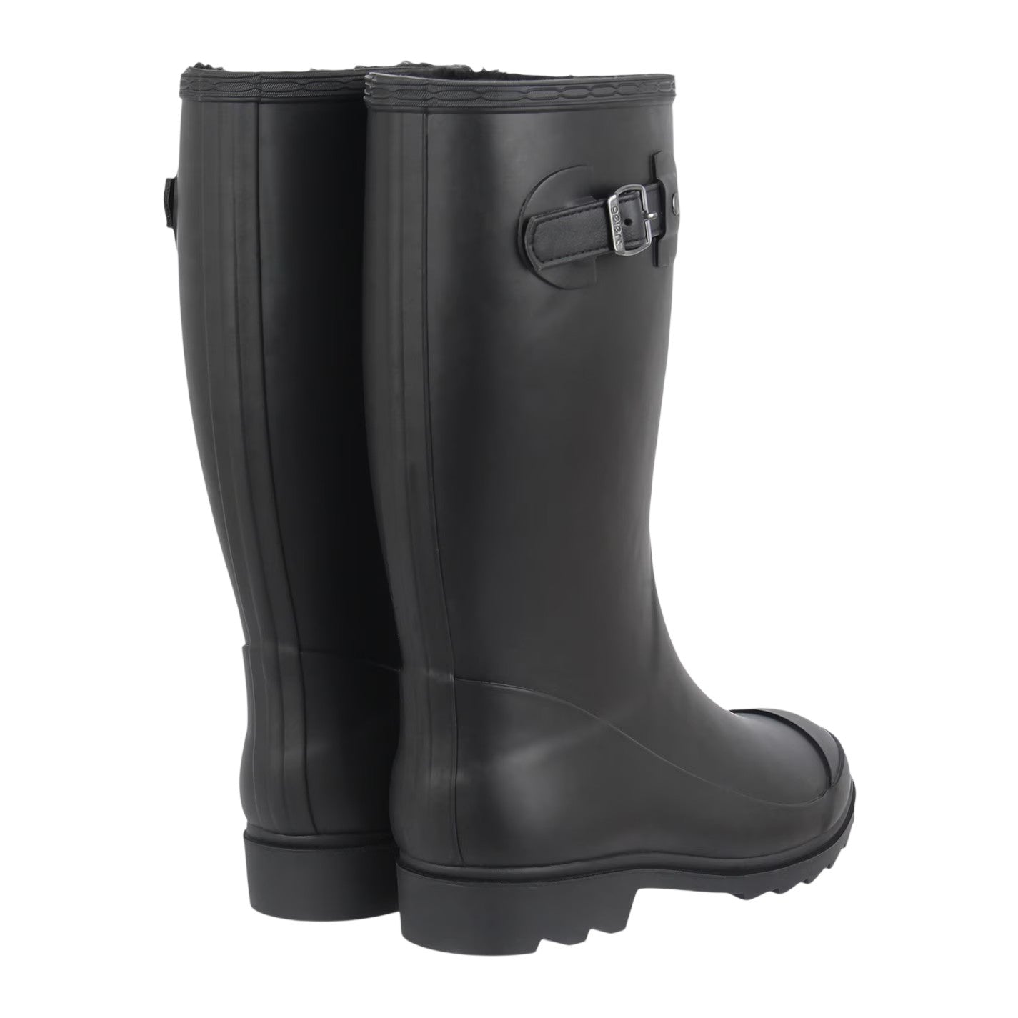 Black - Back - Gelert Womens-Ladies Faux Fur Lined Wellington Boots
