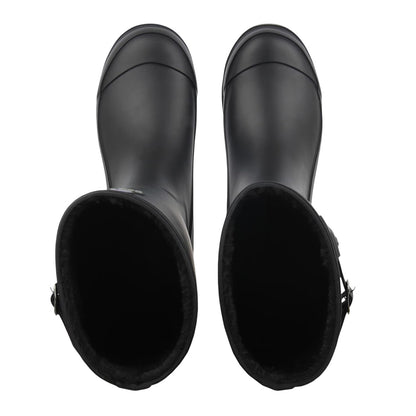 Black - Lifestyle - Gelert Womens-Ladies Faux Fur Lined Wellington Boots