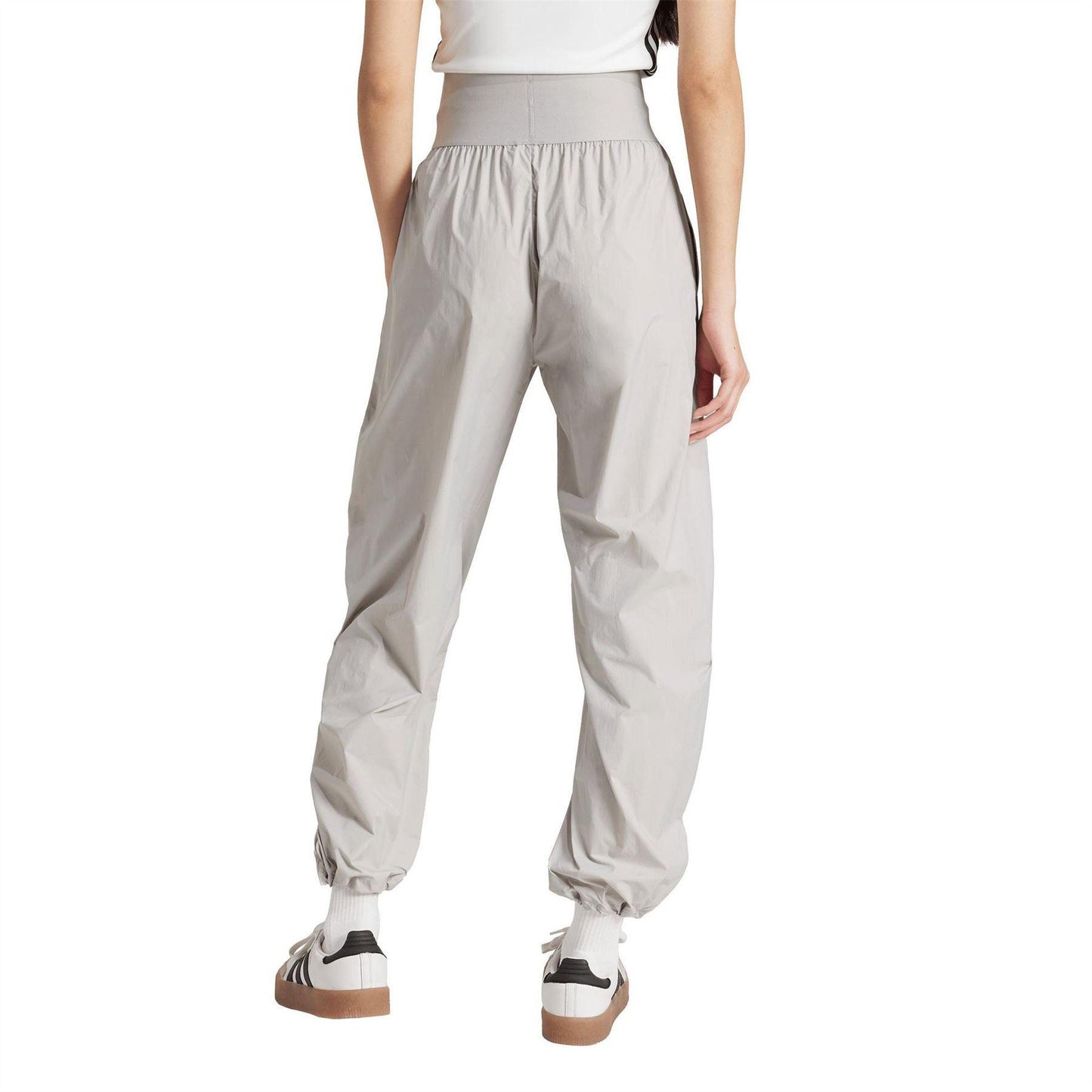 Grey - Back - Adidas Womens-Ladies Originals Fleece Joggers