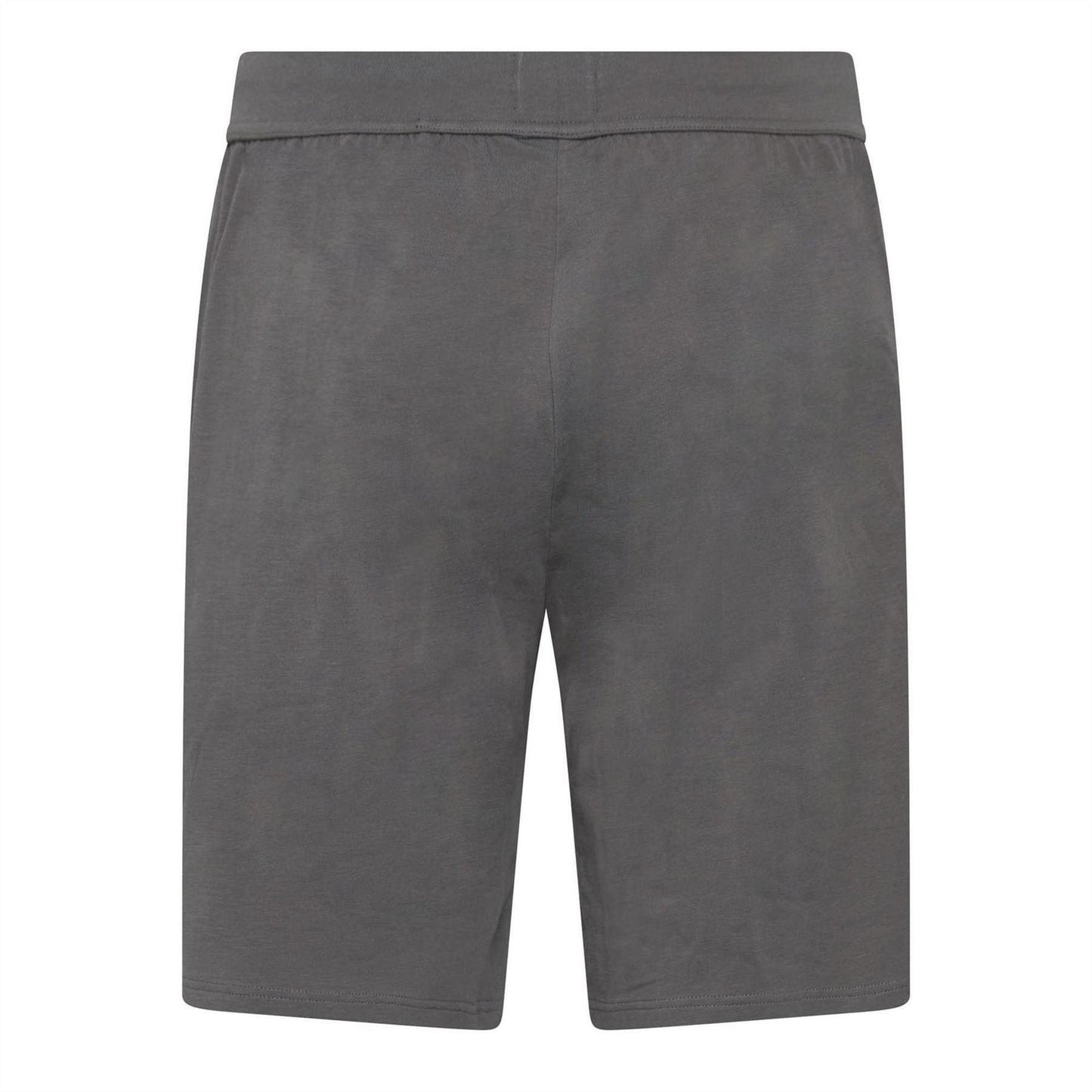 Grey - Back - Boss Mens Unique Stretch Jersey Lounge Pyjama Shorts