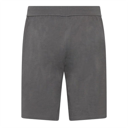 Grey - Back - Boss Mens Unique Stretch Jersey Lounge Pyjama Shorts