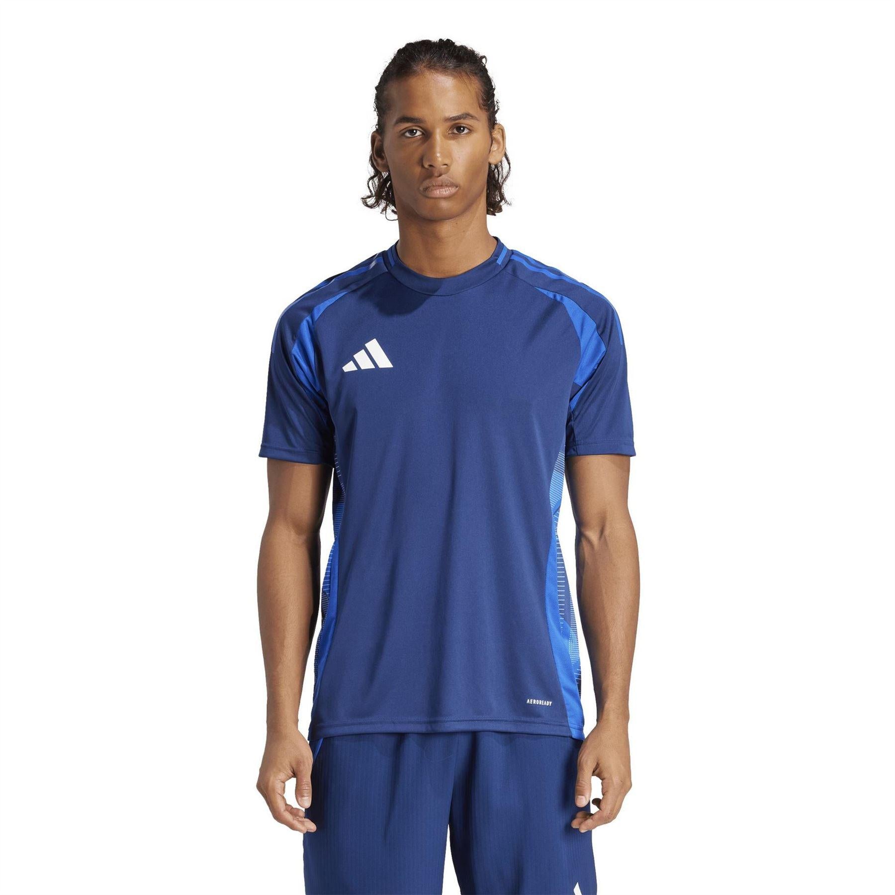 Navy Blue - Side - Adidas Mens Tiro 24 Competition Logo Jersey