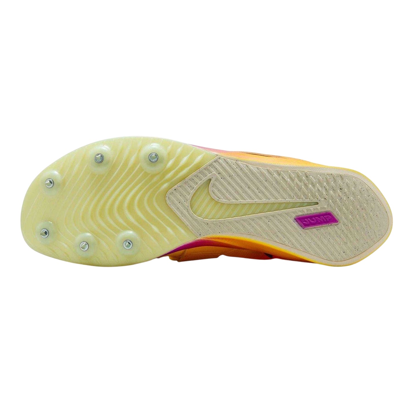 Yellow - Side - Nike Mens Zoom Rival Jump Jump Athletic Shoe Spikes