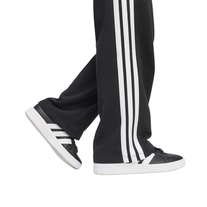 Black-White - Lifestyle - Adidas Girls Wide Leg Wide Leg Joggers