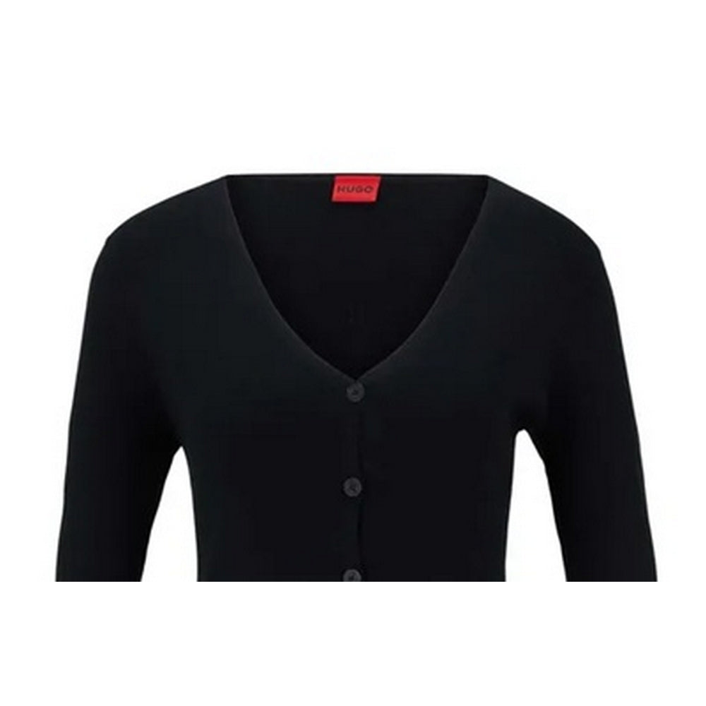 Black - Back - Hugo Womens-Ladies Sanderin Cardigan