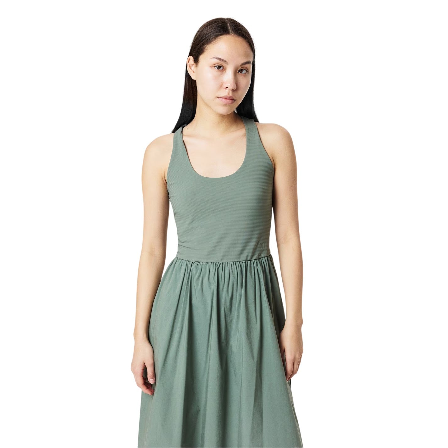 Green Willow - Back - Sweaty Betty Womens-Ladies Scoop Neck Midi Dress