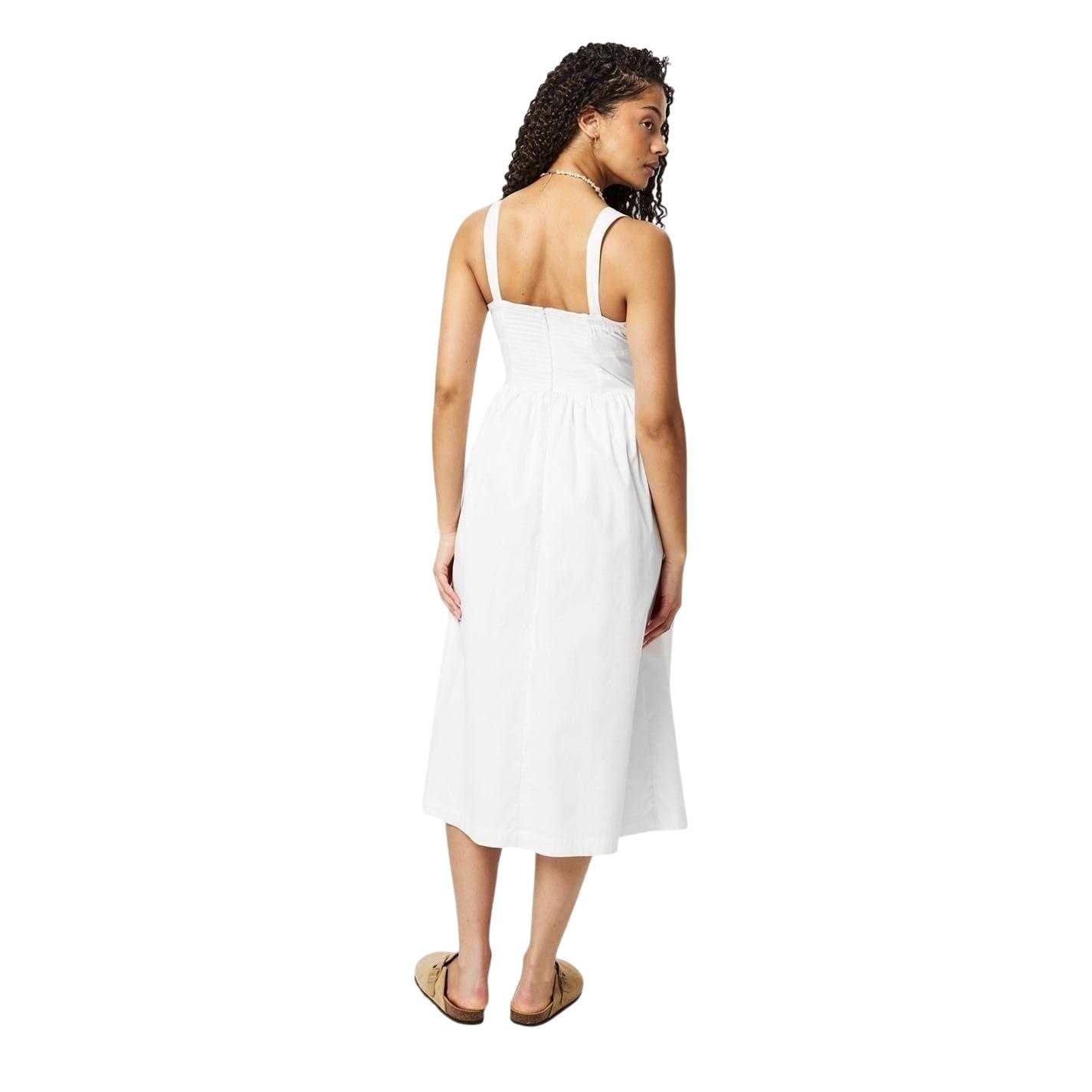 White - Back - Jack Wills Womens-Ladies A-line Midi Dress