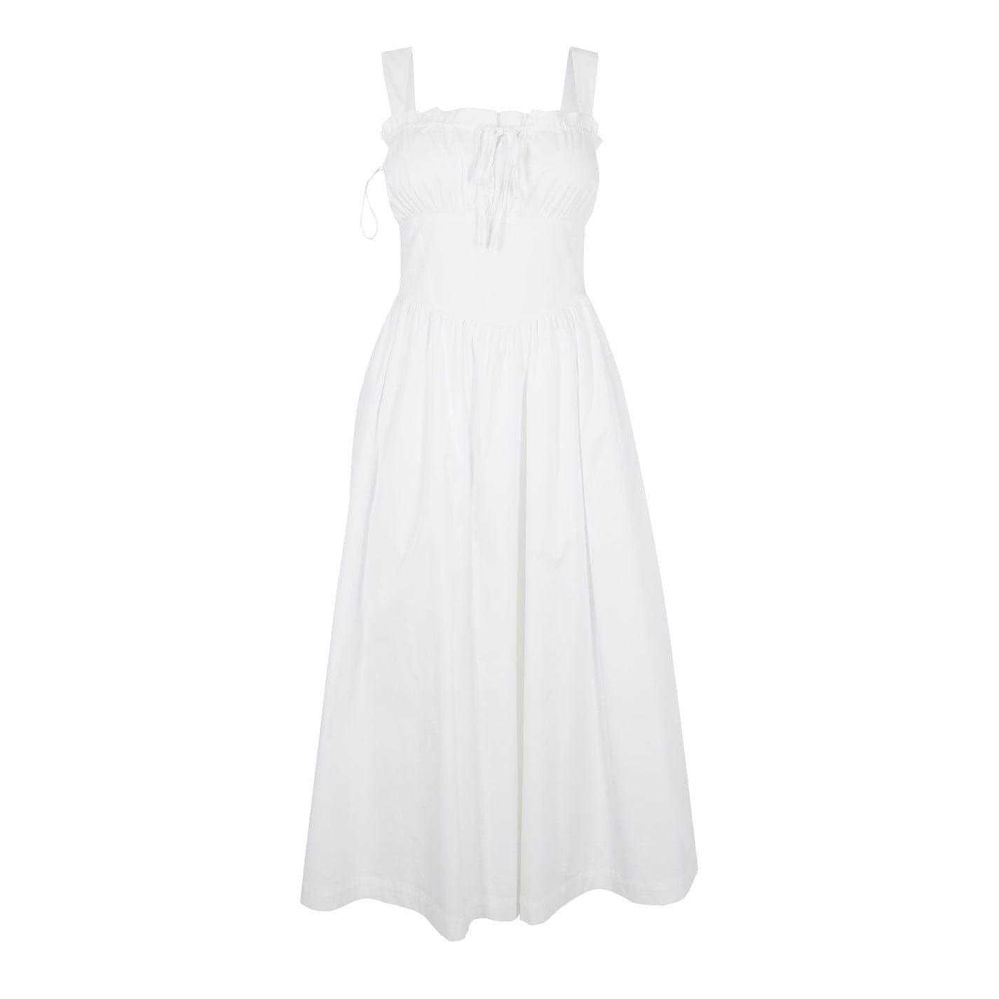 White - Front - Jack Wills Womens-Ladies A-line Midi Dress