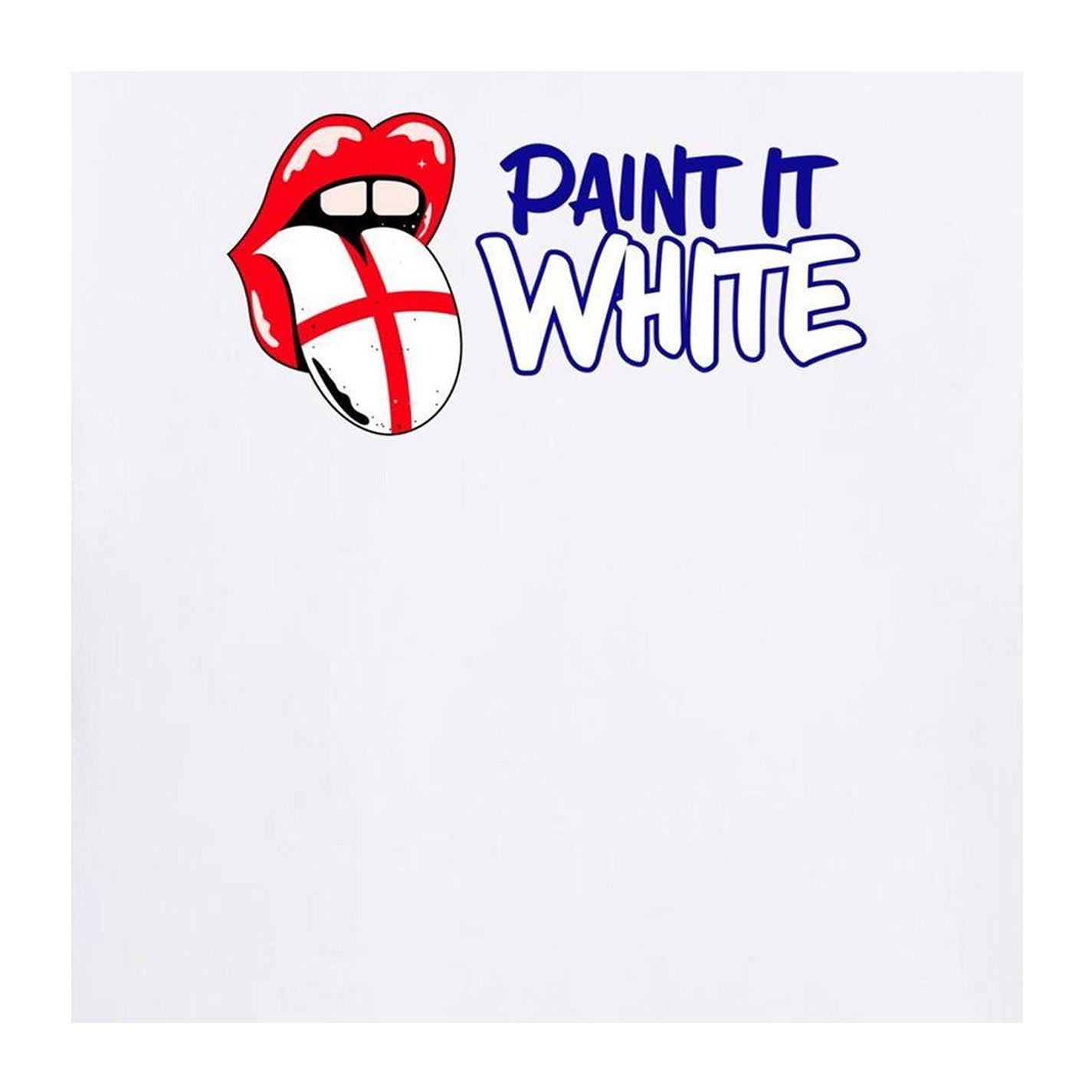 White - Side - AWD Unisex Adult Paint It White England T-Shirt